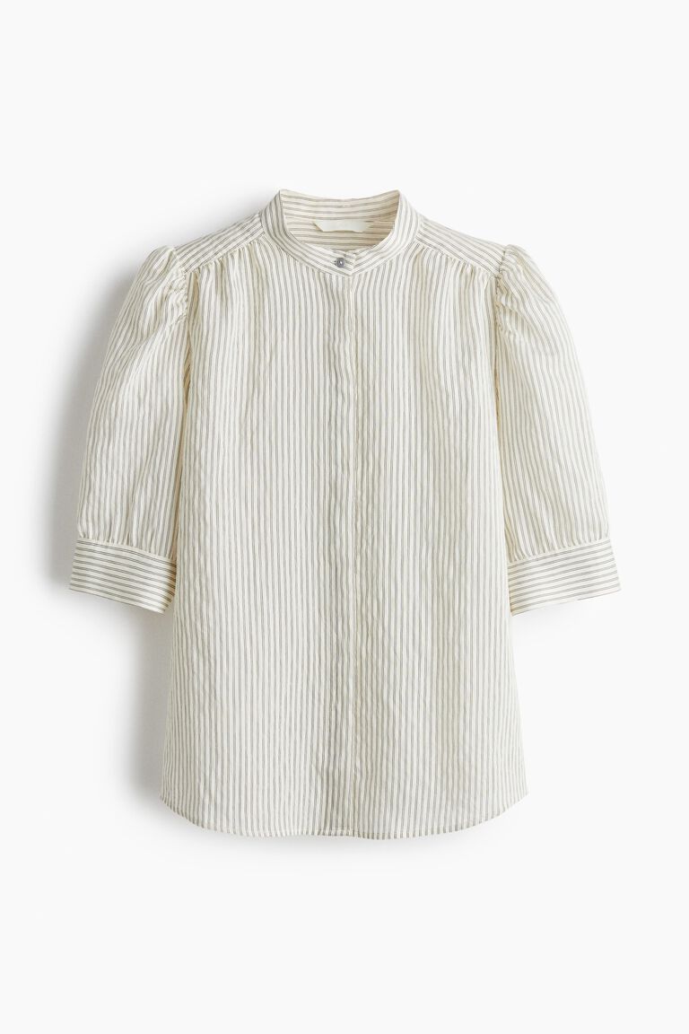 Puff-sleeved blouse