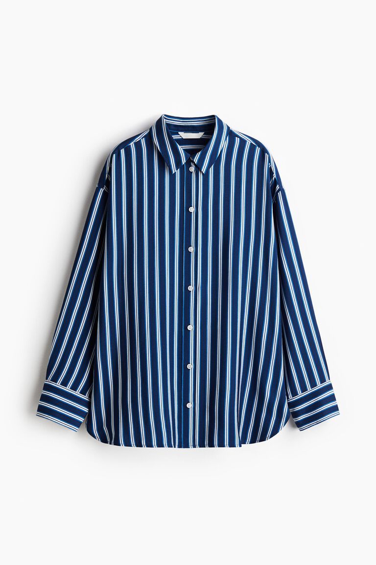 Oversized twill shirt