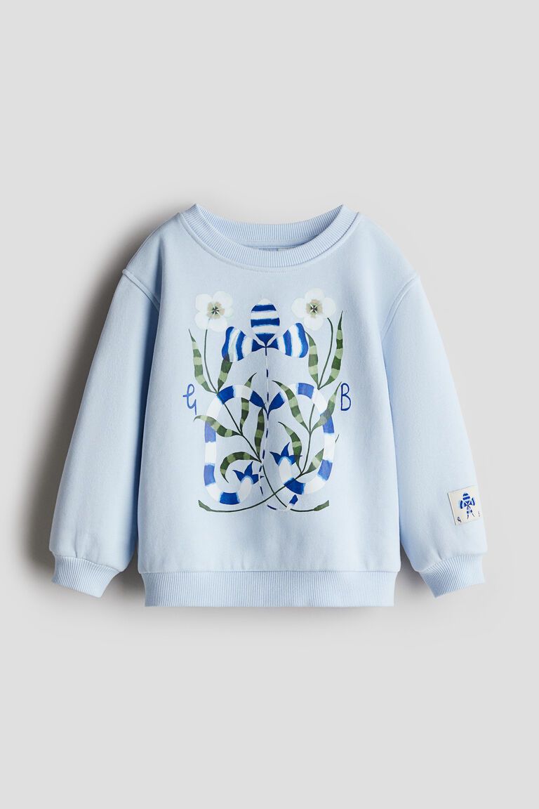 Printed cotton sweatshirt
