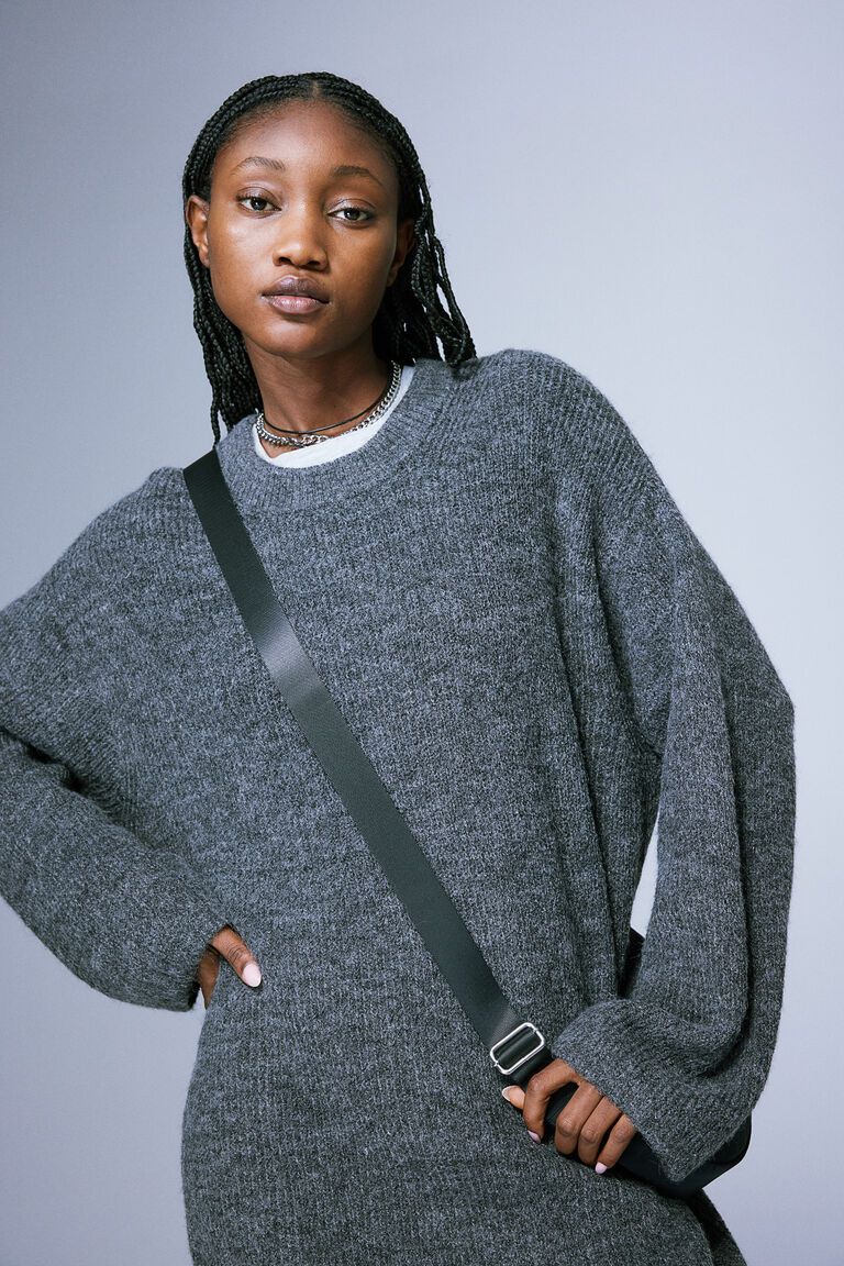 Oversized knitted dress