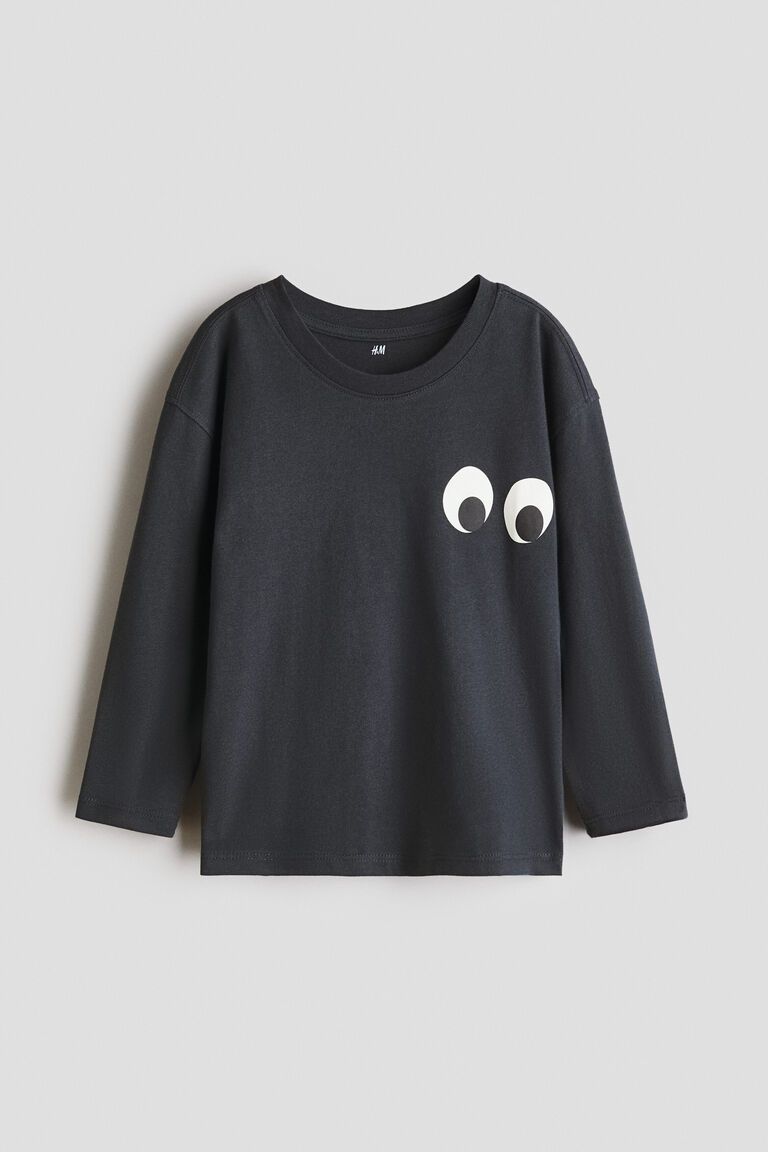 Printed long-sleeved T-shirt