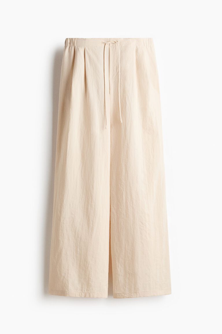 Wide drawstring trousers