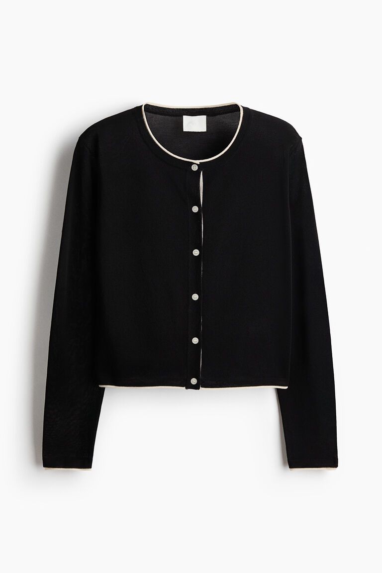 Fine-knit cardigan
