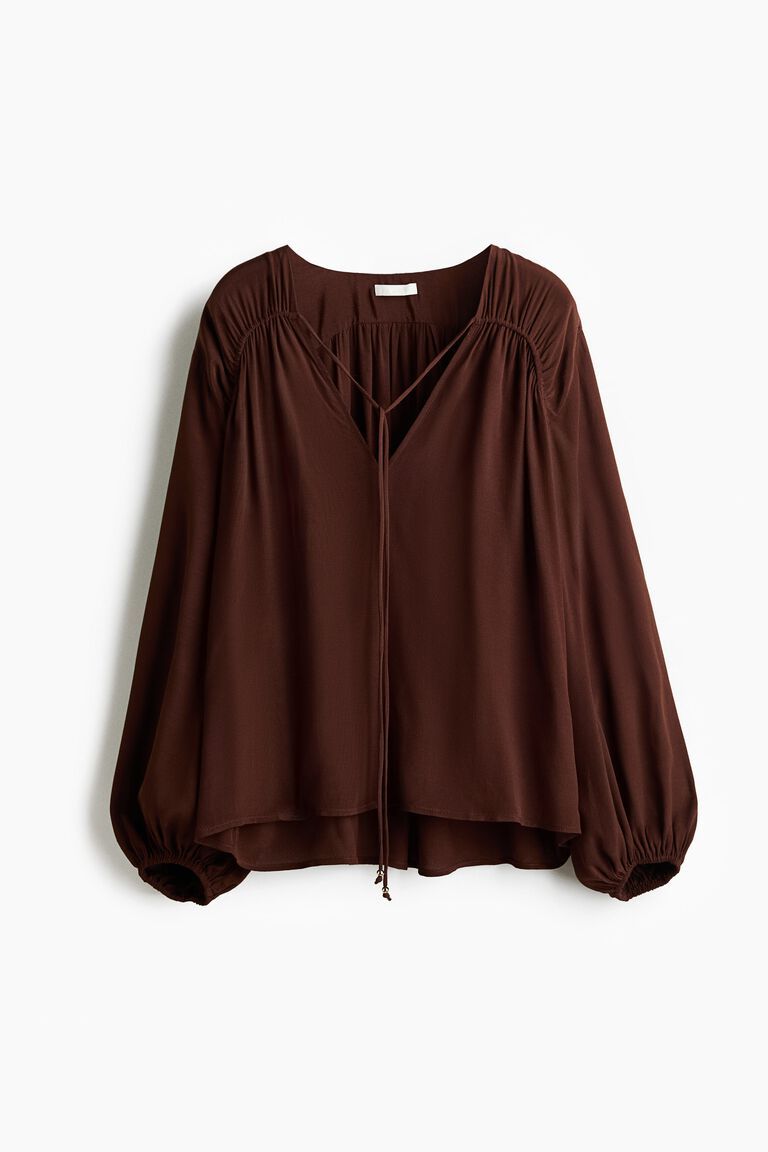 Oversized viscose blouse