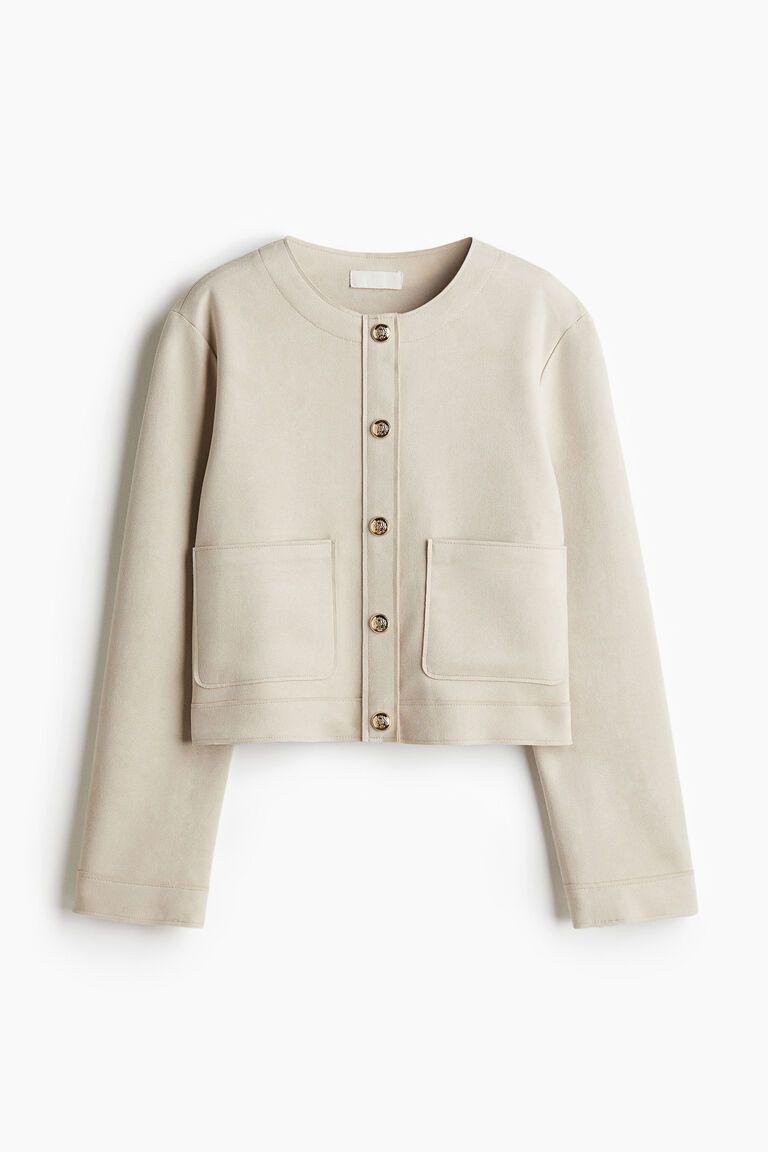 Napped cardigan