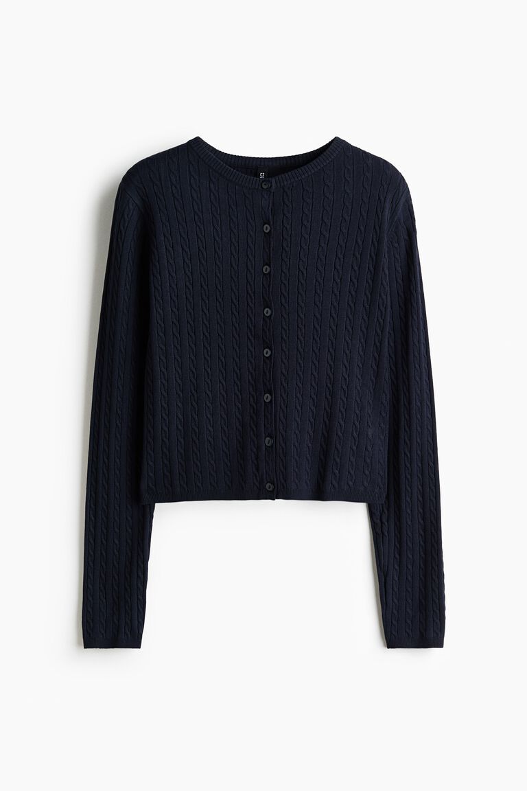 Cable-knit cardigan