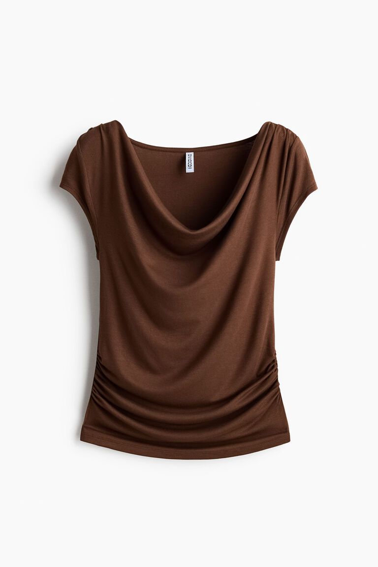 Draped jersey top