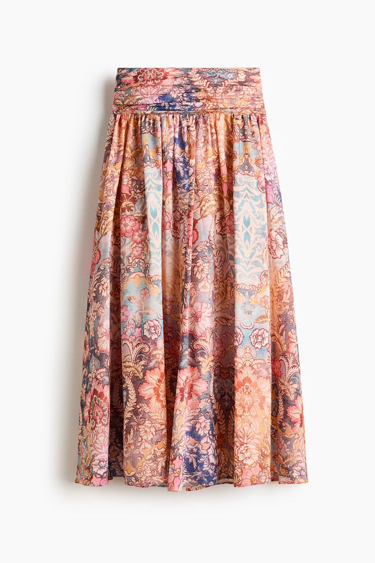 Ruched-waist skirt