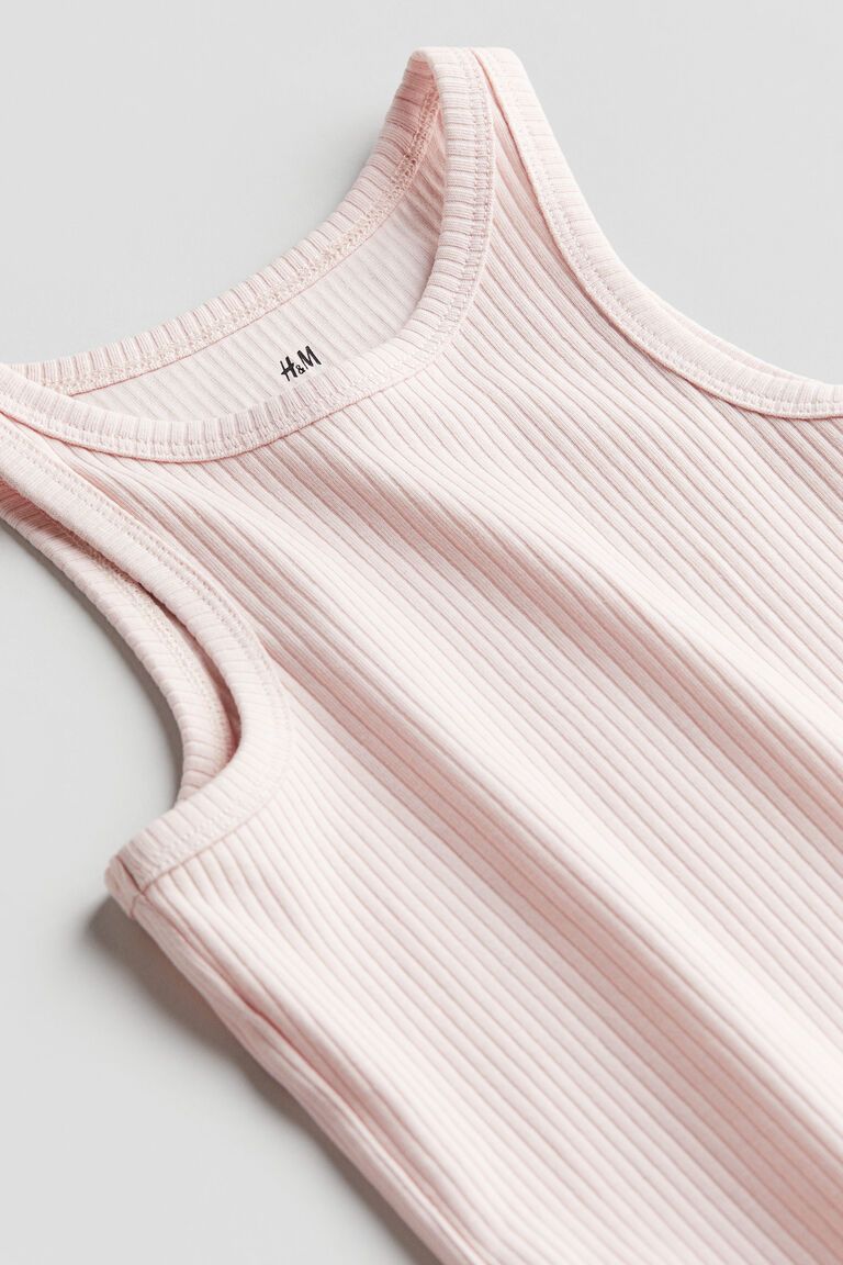 Ribbed cotton vest top