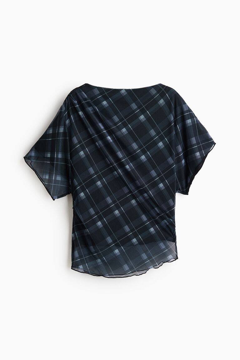 Draped mesh top