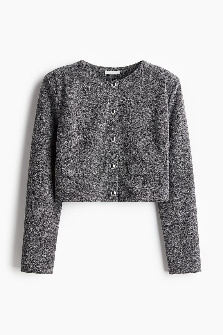 Shoulder-pad cardigan