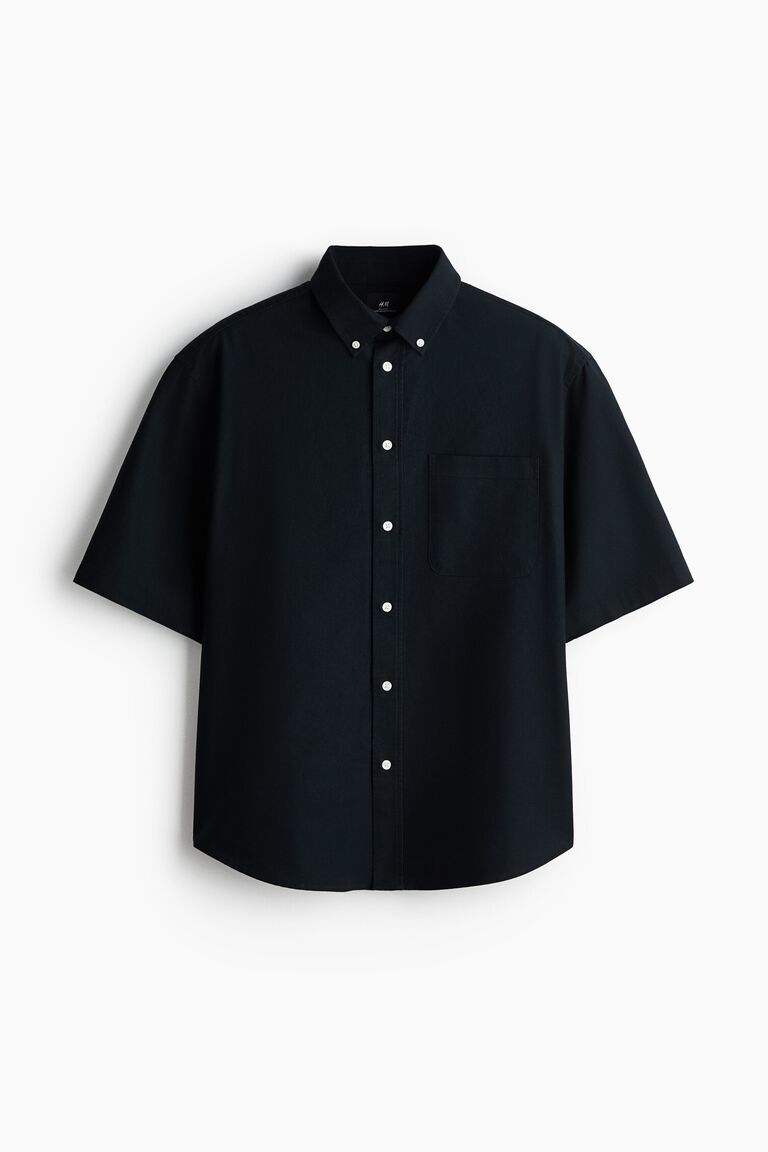 Relaxed Fit Short-sleeved Oxford shirt