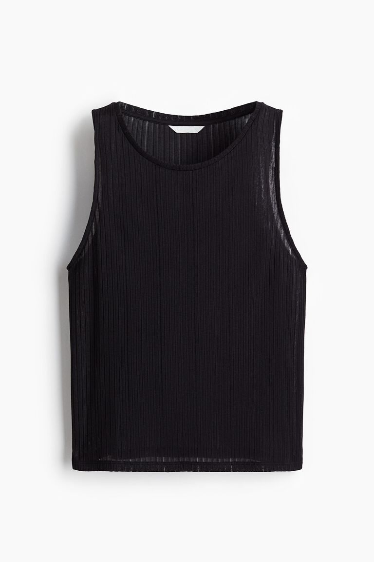Rib-knit vest top