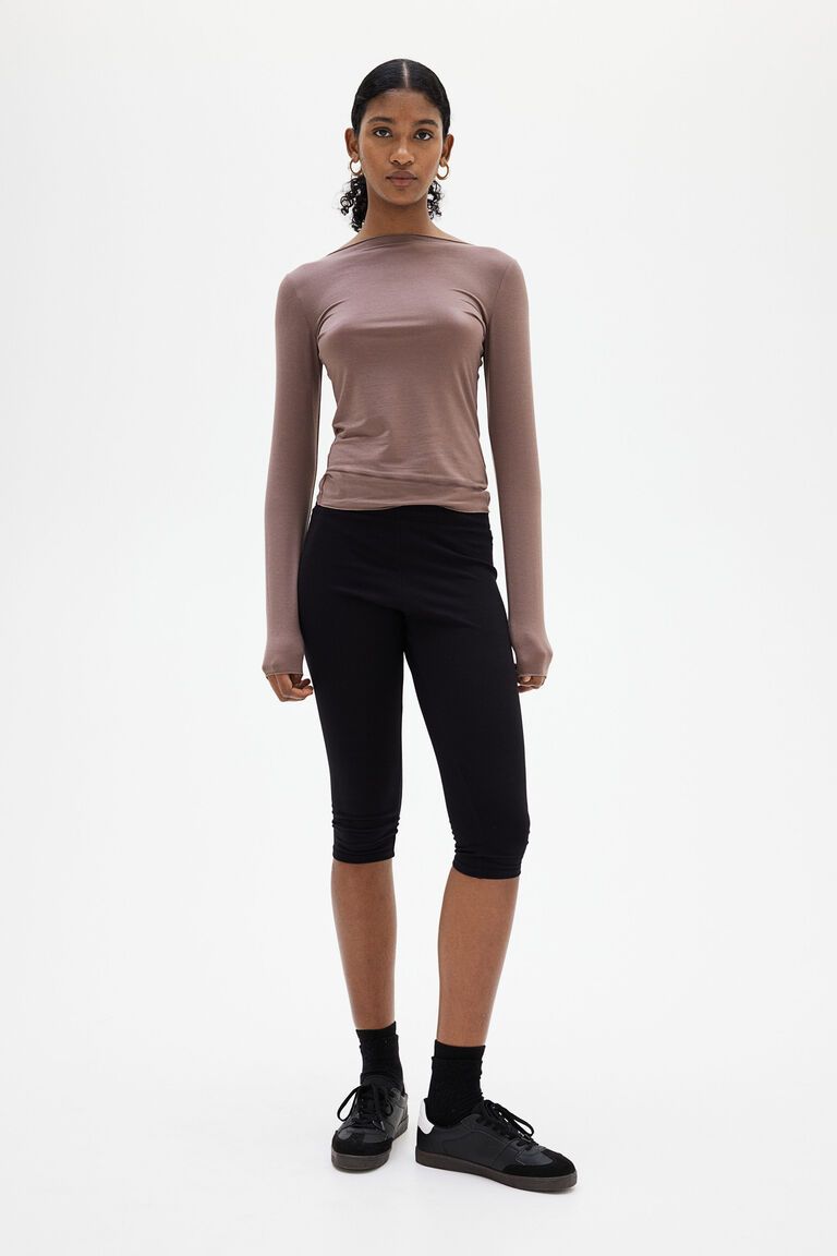 Sheer jersey top