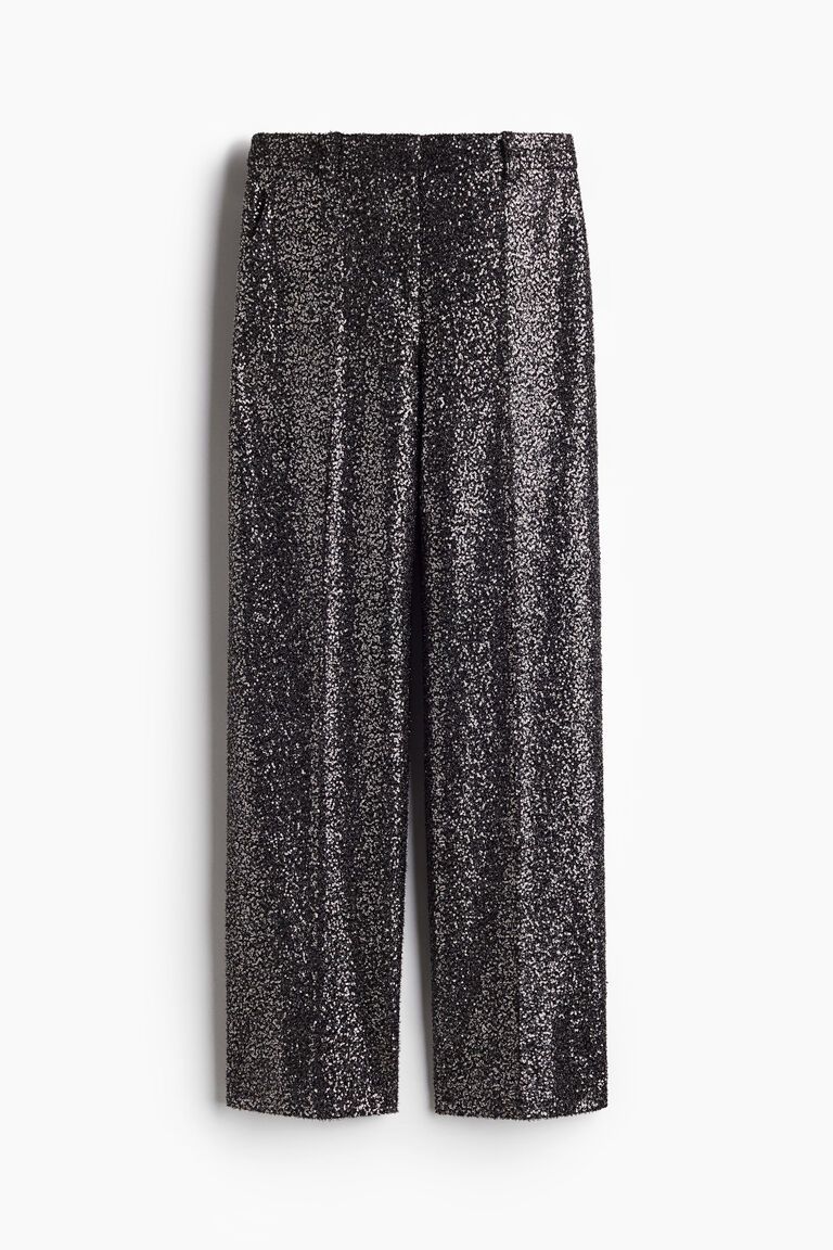 Straight embellished trousers