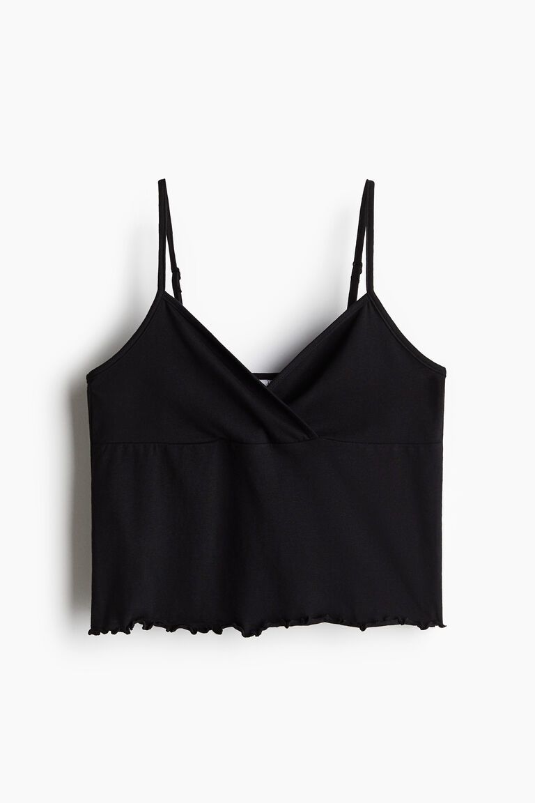 Overlock-detail strappy top