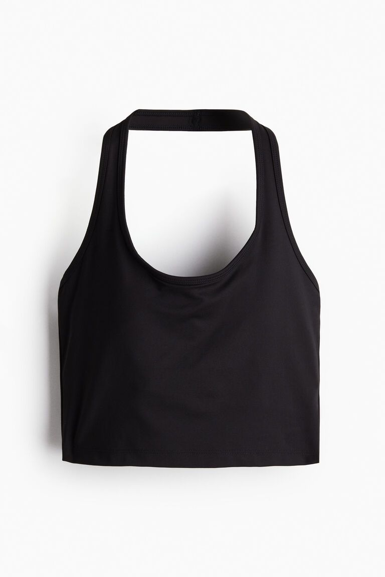 Halterneck sports top in DryMove™