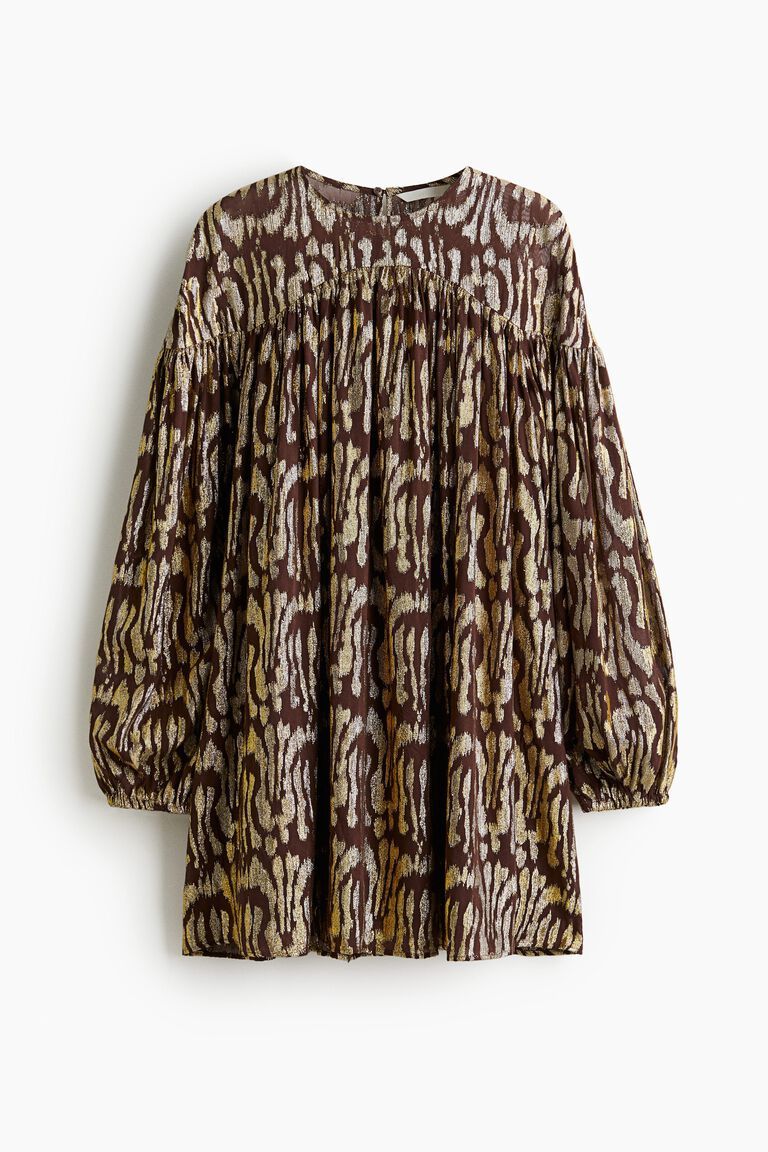 Oversized jacquard-weave dress
