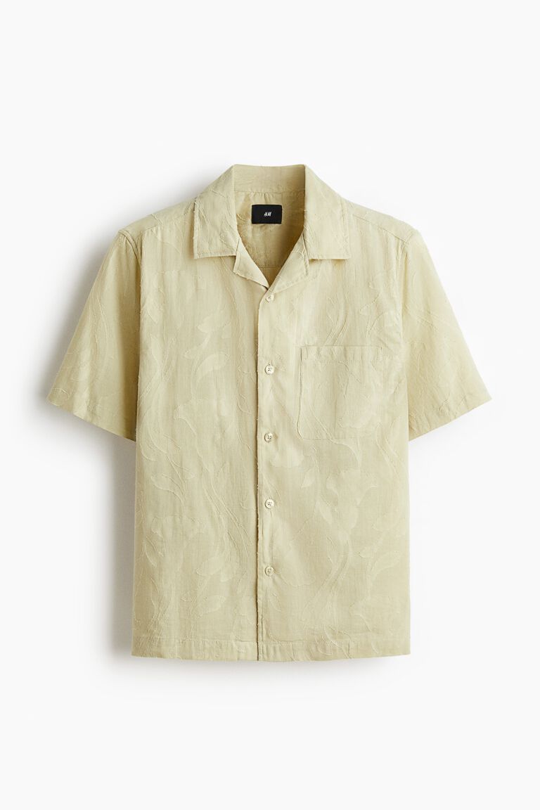 Regular Fit Jacquard-weave resort shirt