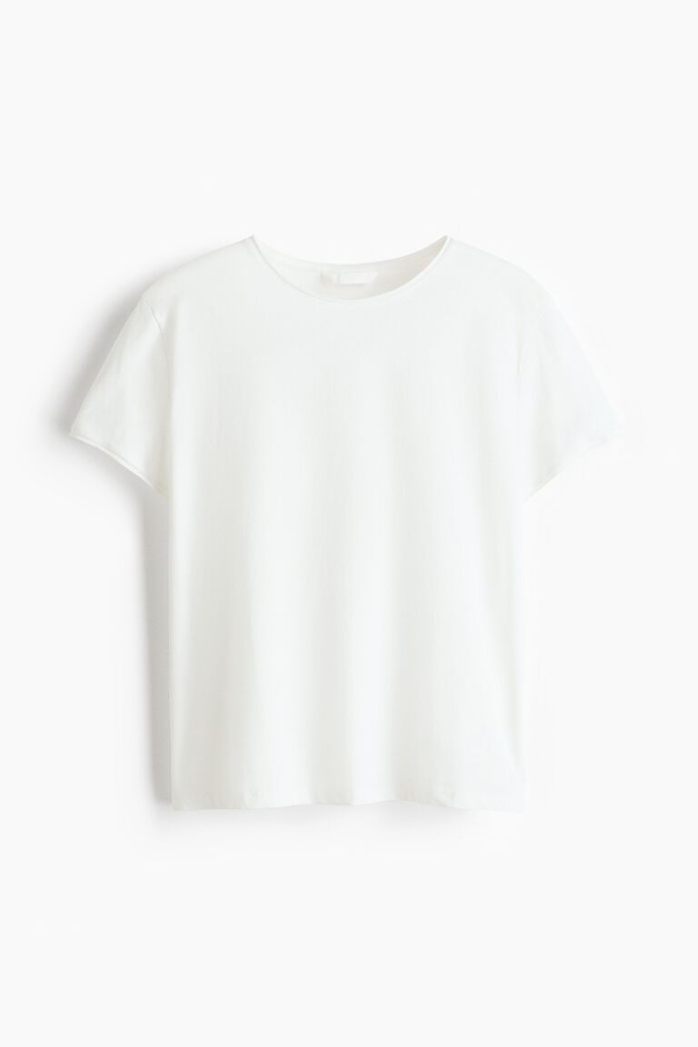 Roll-edge T-shirt