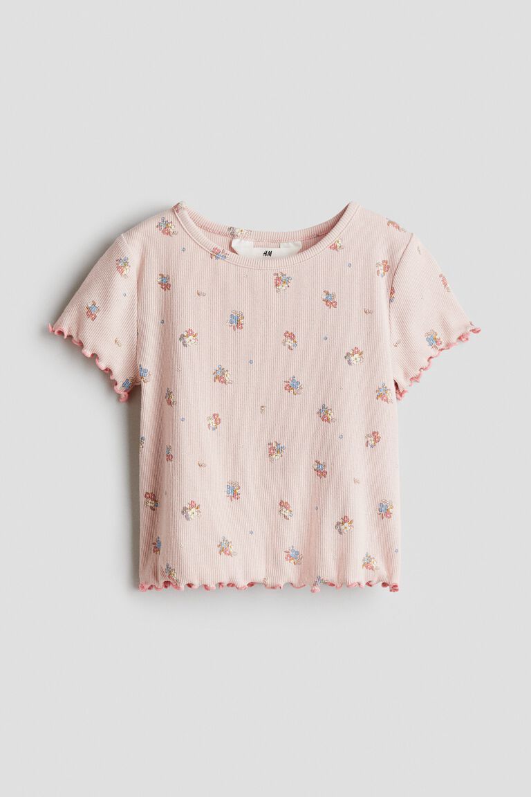 Ribbed cotton jersey top
