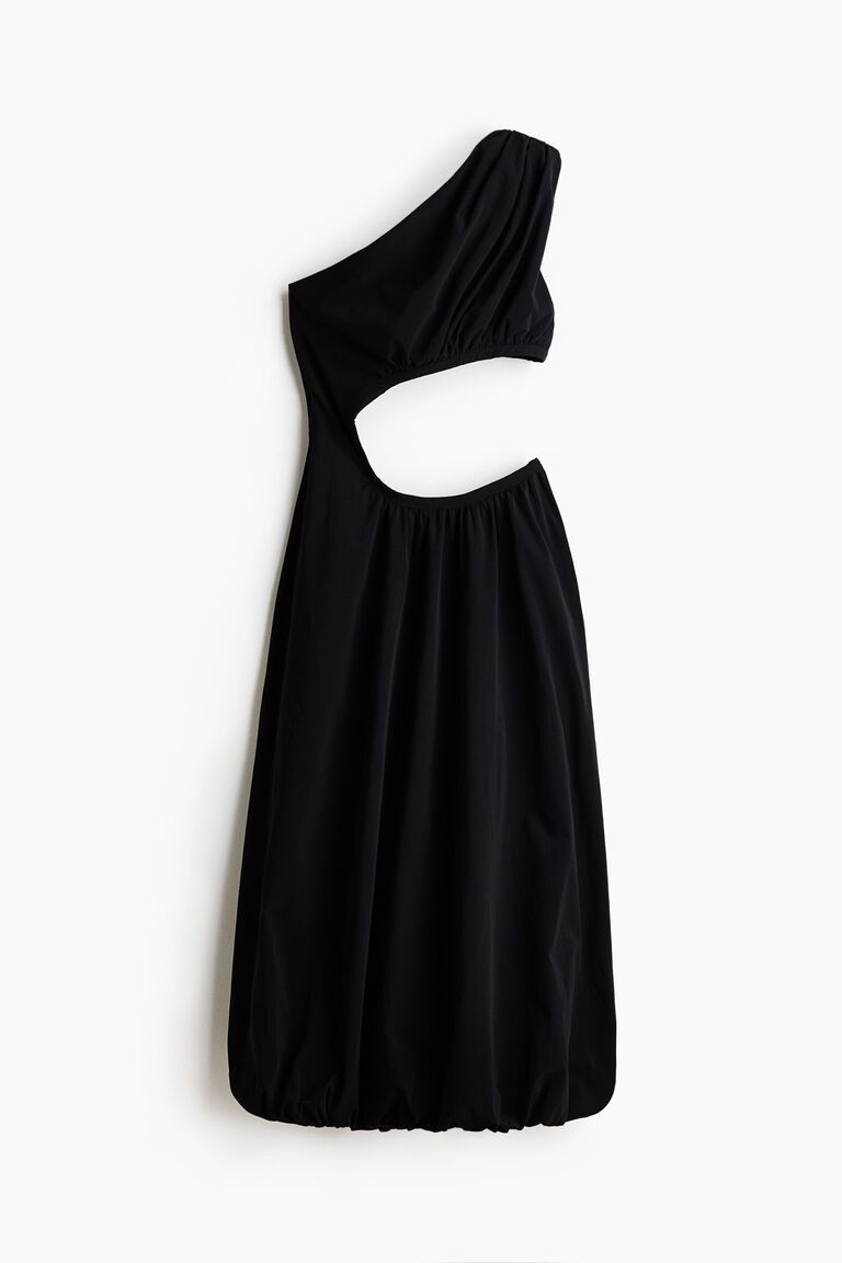Bubble-hem cut-out dress