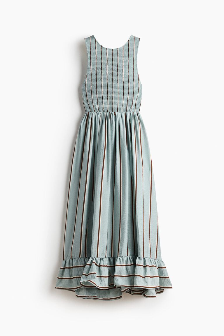 Smocked-bodice dress