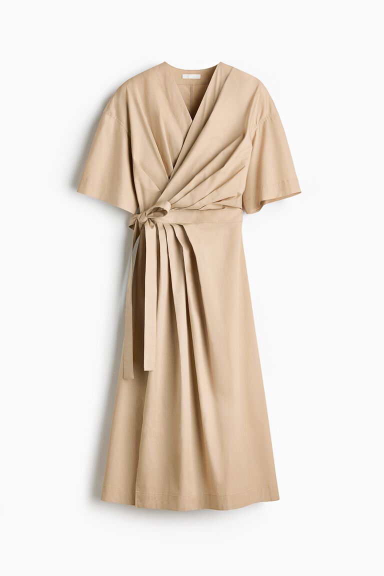 Wrap midi dress