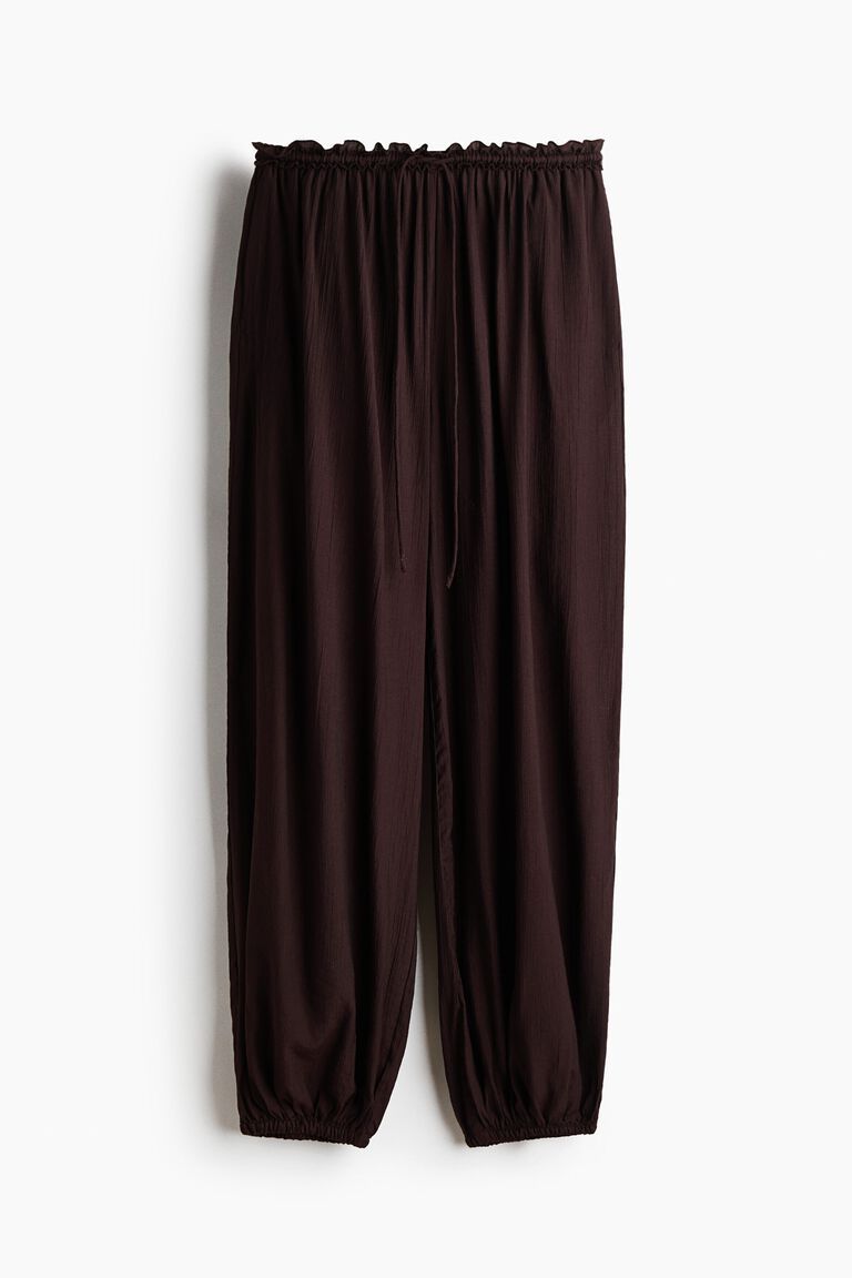 Balloon drawstring trousers