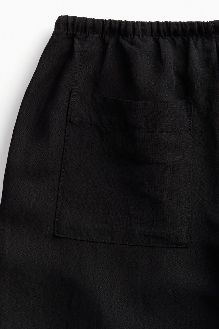 Linen-blend trousers