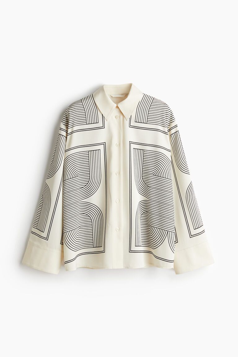 Printed twill shirt