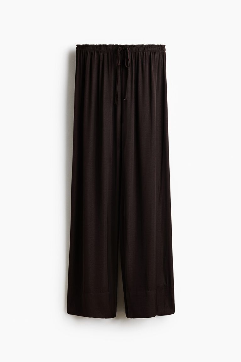 Wide drawstring trousers