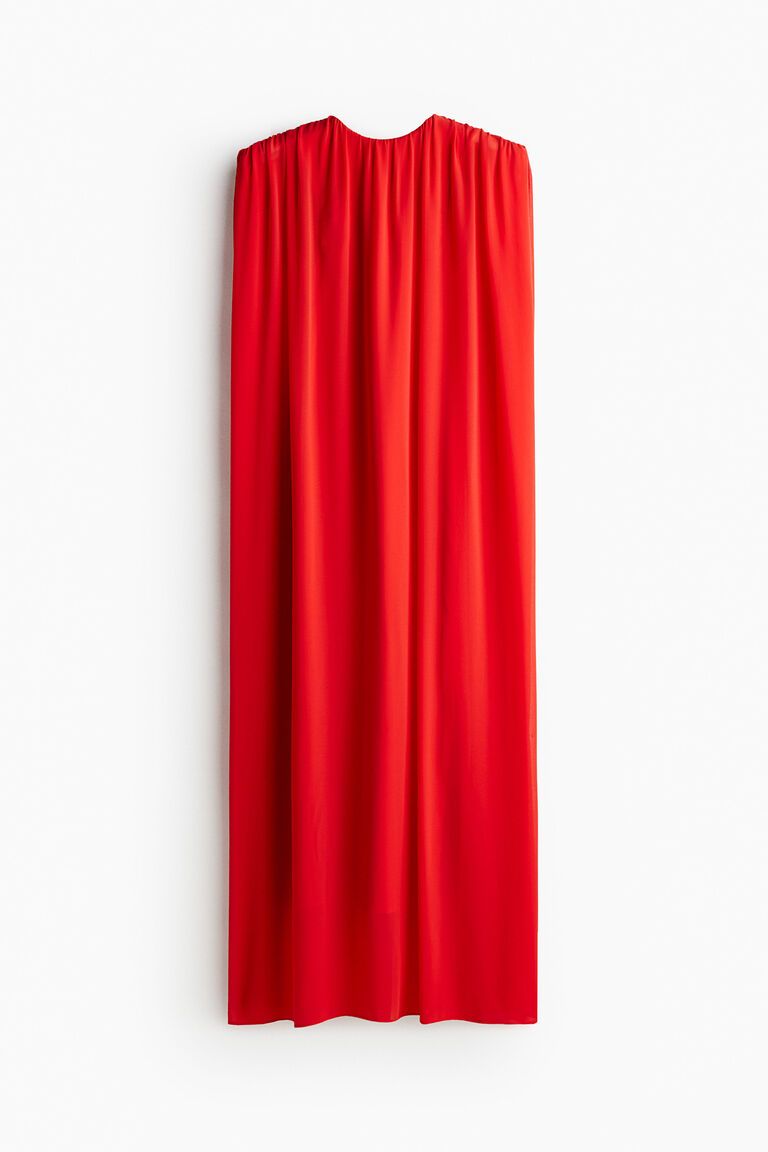 Draped chiffon dress
