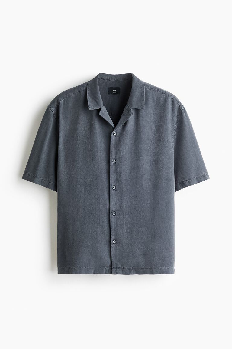 Relaxed Fit Linen-blend resort shirt