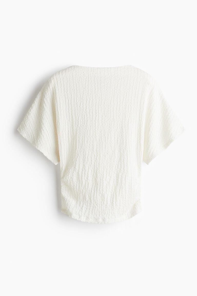 Textured jersey top