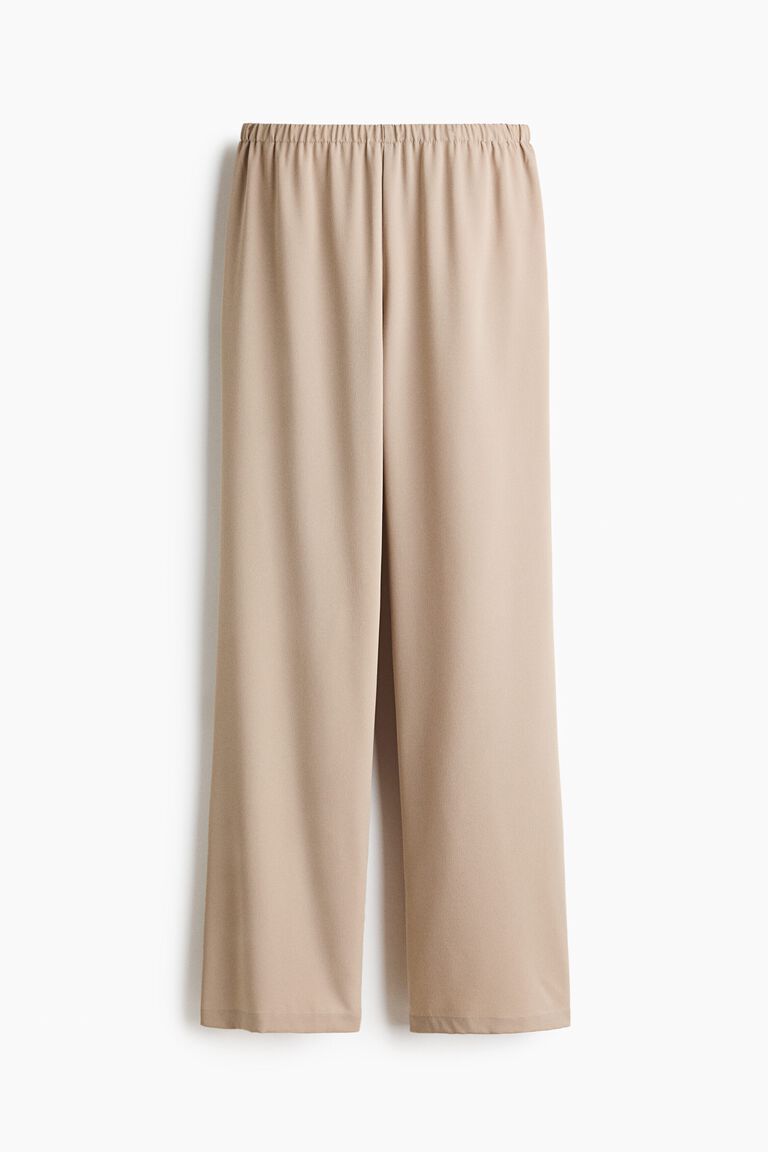 Straight crêpe trousers