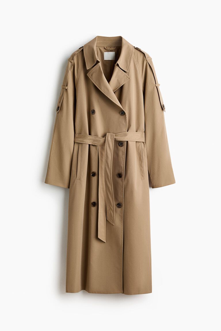 Double-breasted trench coat