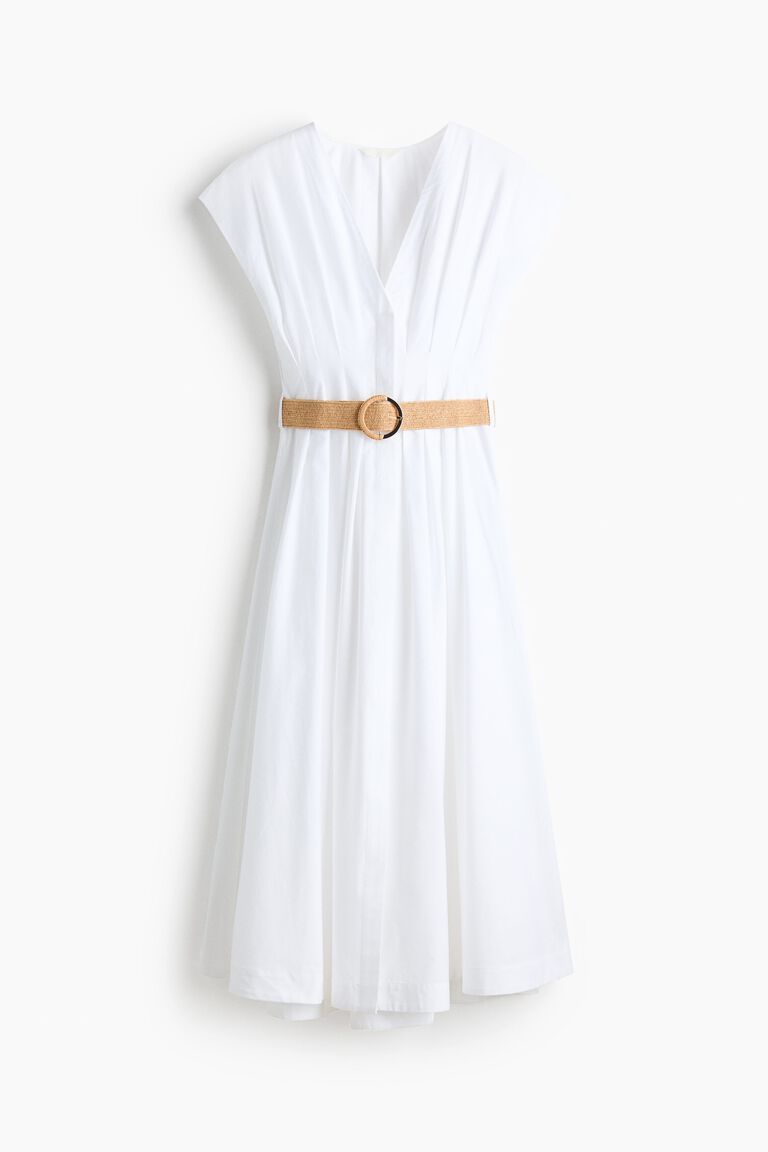 Belted cotton dress