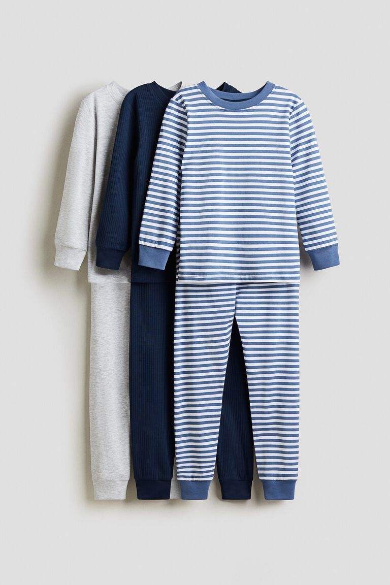 3-pack cotton pyjamas
