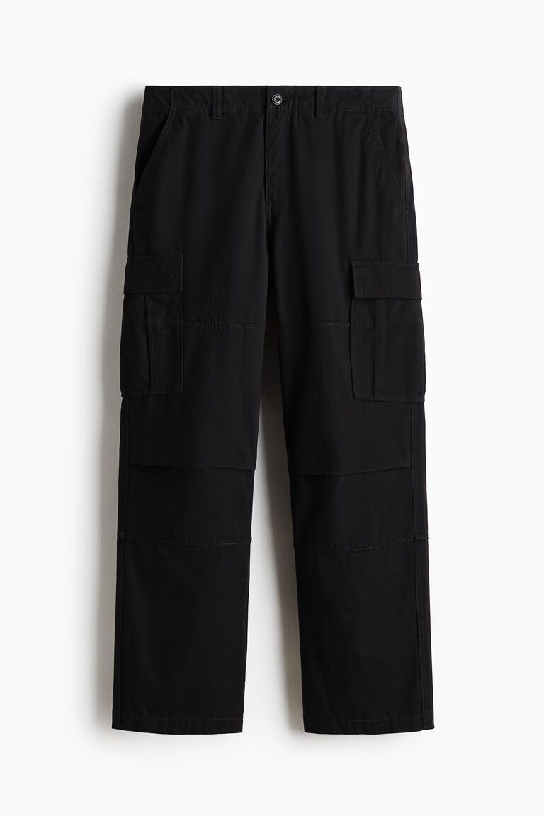 Relaxed Fit Cotton cargo trousers