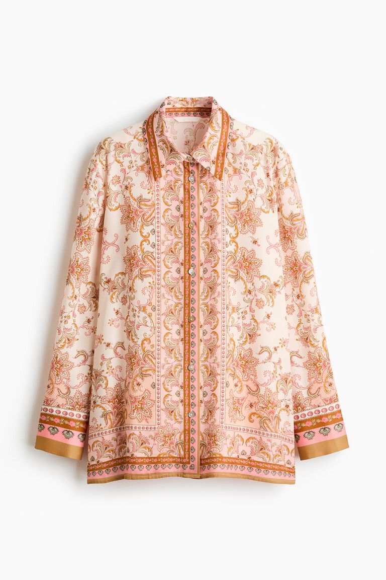 Printed lyocell shirt