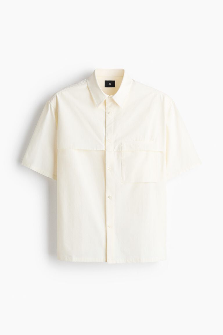 Loose Fit Short-sleeved cotton shirt