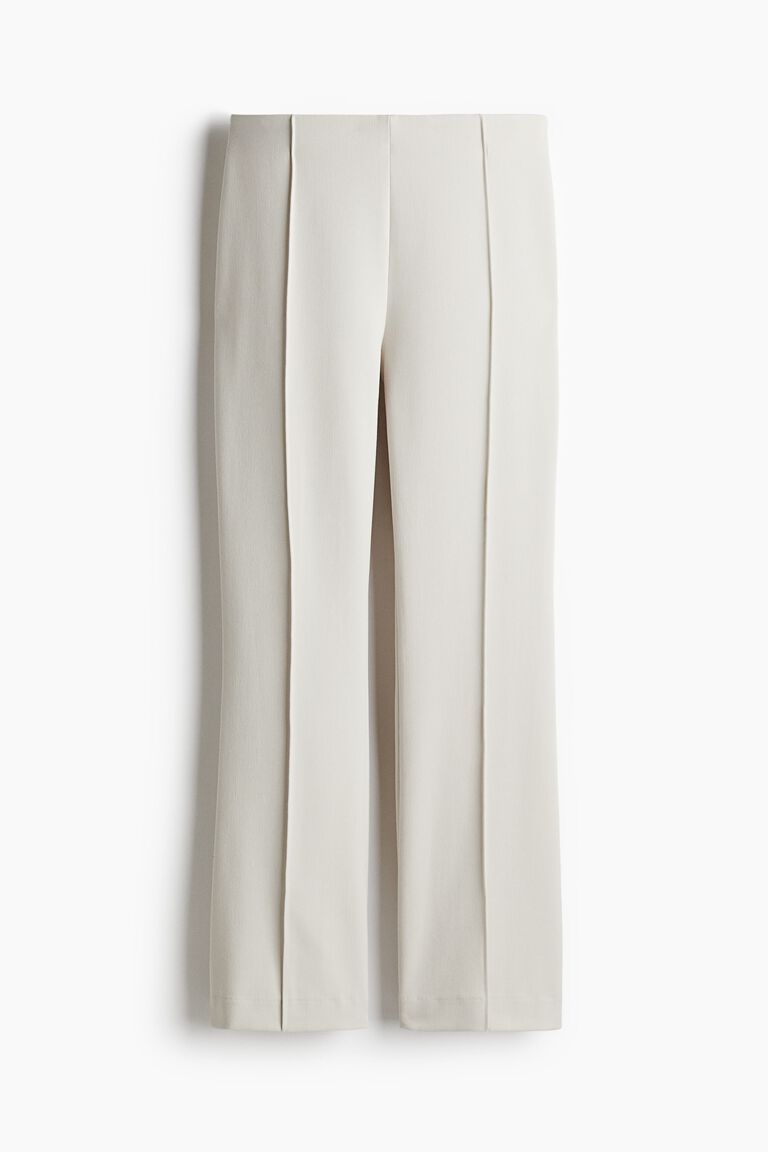 Flared crease-leg trousers