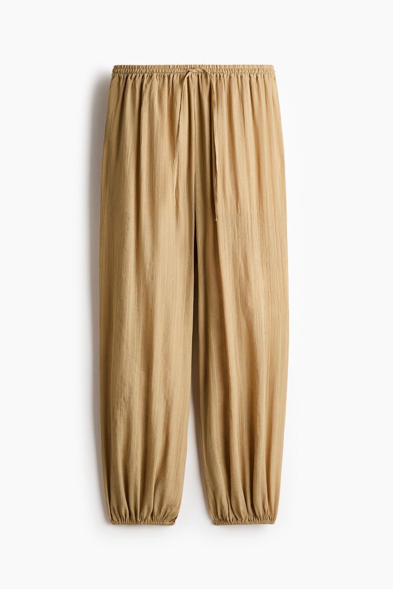 Crinkled balloon trousers