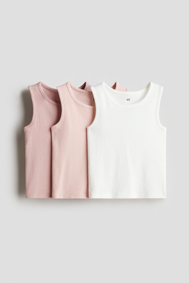 3-pack ribbed vest tops