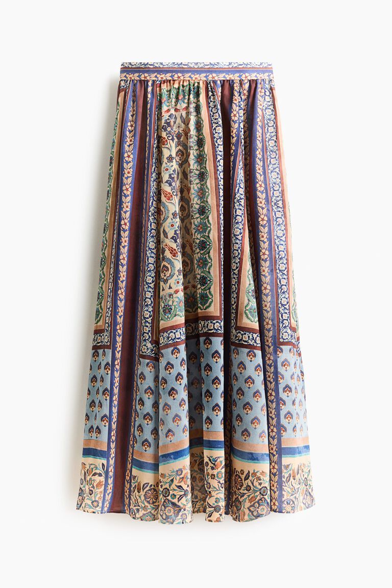 Loose-fit maxi skirt