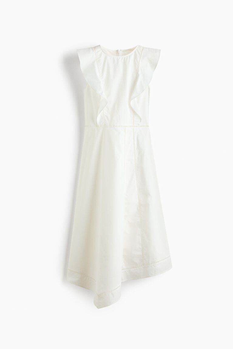 Flounced cotton dress