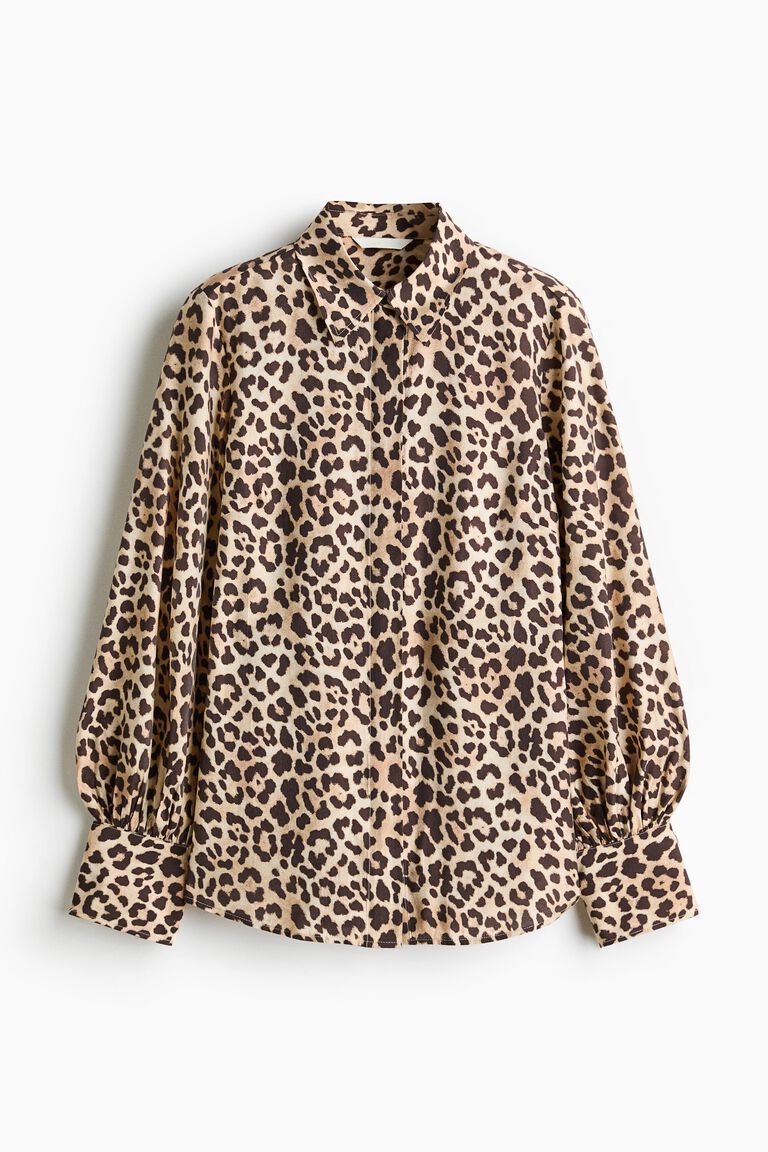 Balloon-sleeved shirt