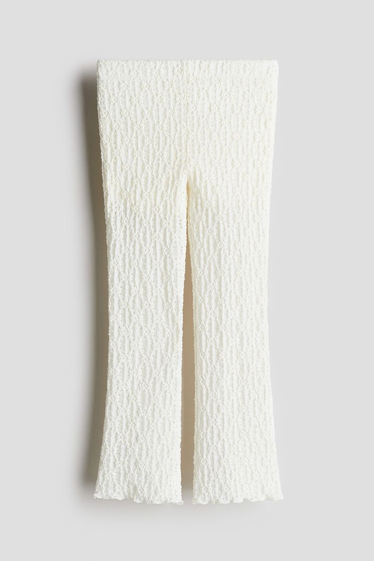 Textured jersey trousers