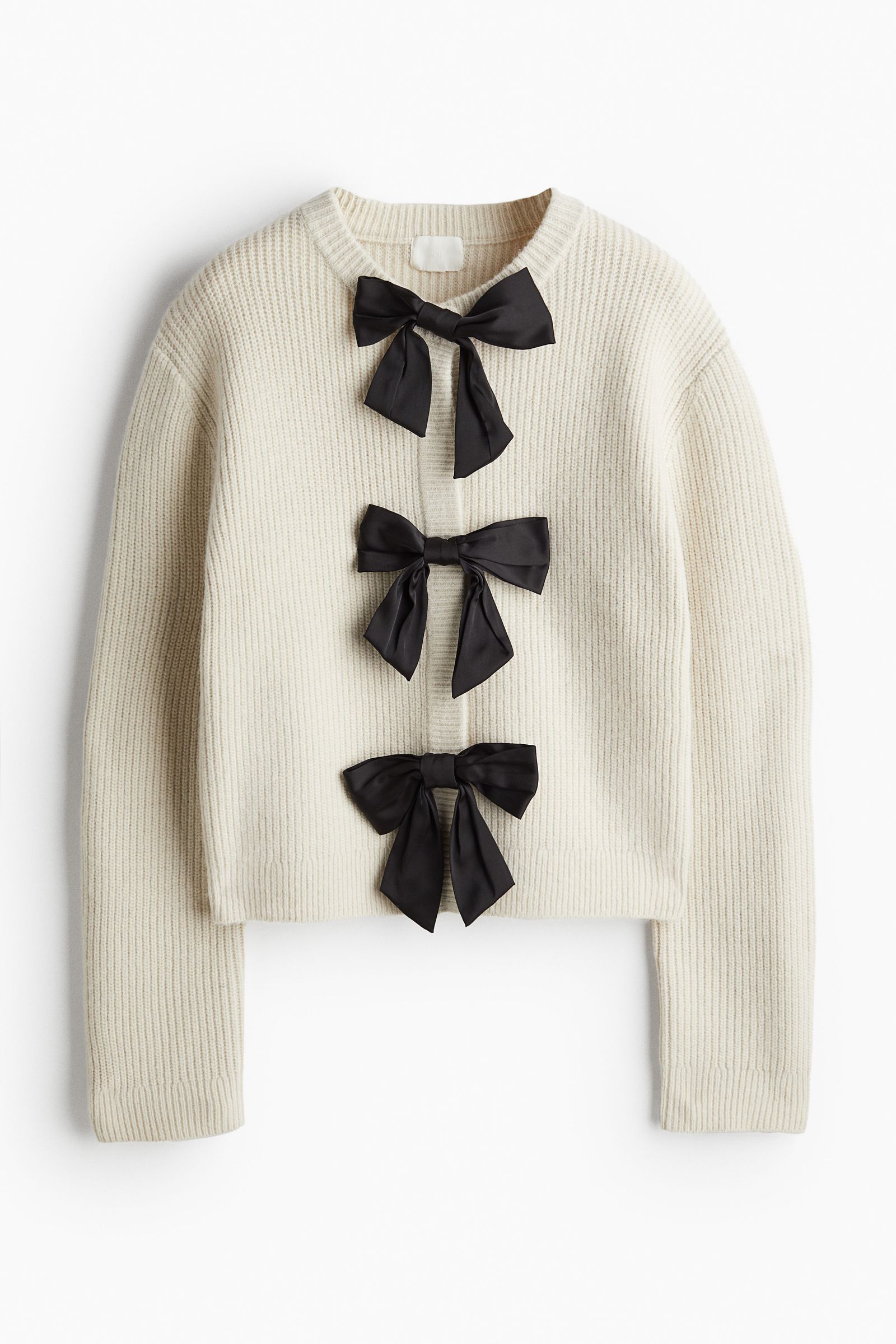 Bow-decorated cardigan